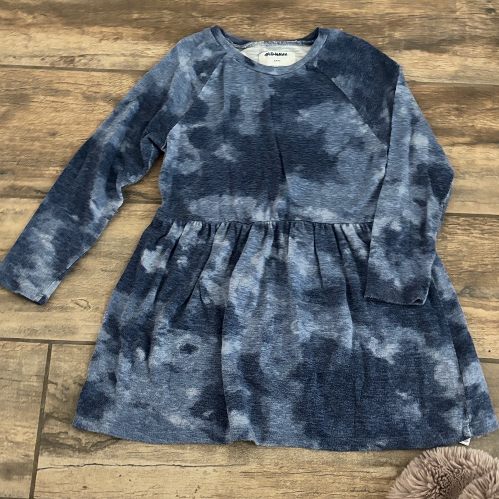 Old Navy Blue Tie-Dye Kids Dress